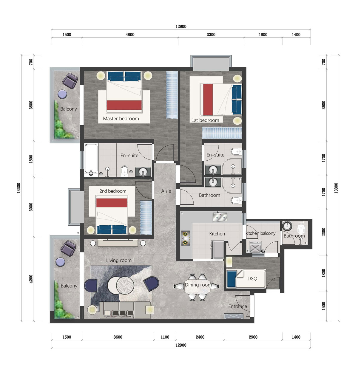 A2(3Bedroom+3Washroom+DSQ)