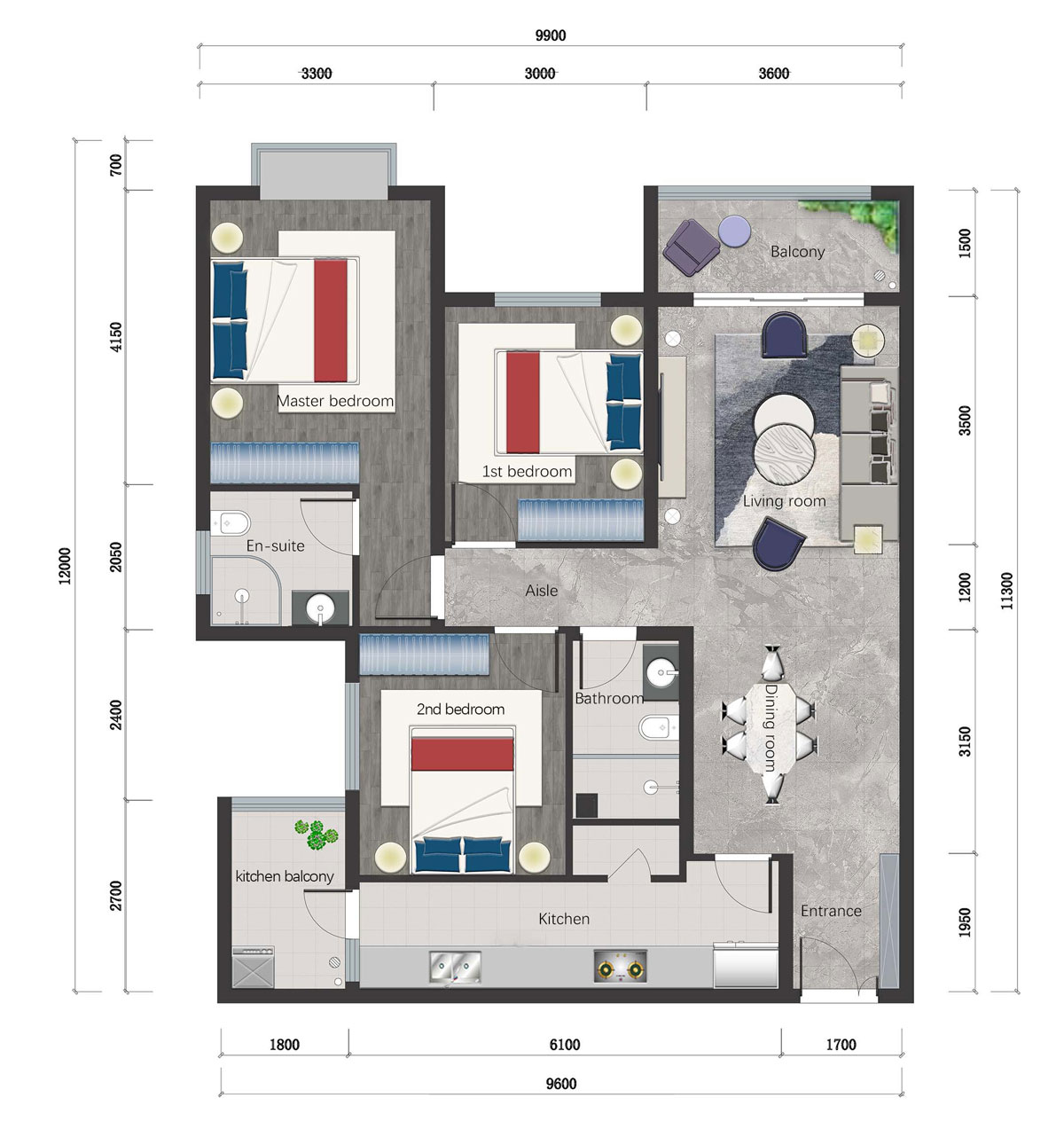 C2(3Bedroom+2Washroom)