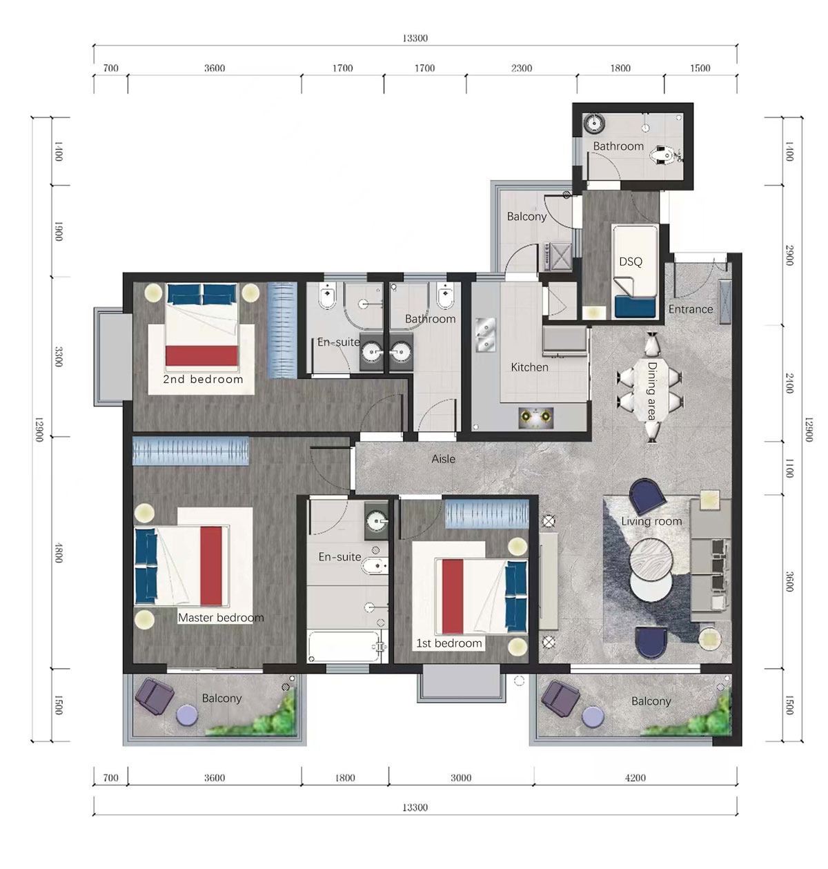E1 142.39 sqm 3bed + 3 bath +DSQ